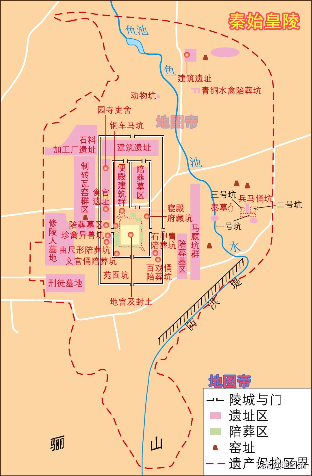 秦始皇陵位于什么地方（秦始皇陵的地理位置在哪里）(图5)