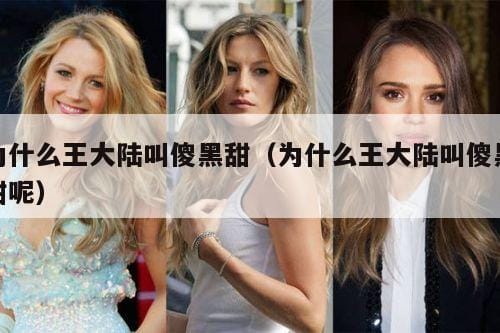 为什么王大陆叫傻黑甜(为什么王大陆叫傻黑甜呢) 为什么王大陆叫傻黑甜(为什么王大陆叫傻黑甜呢)
