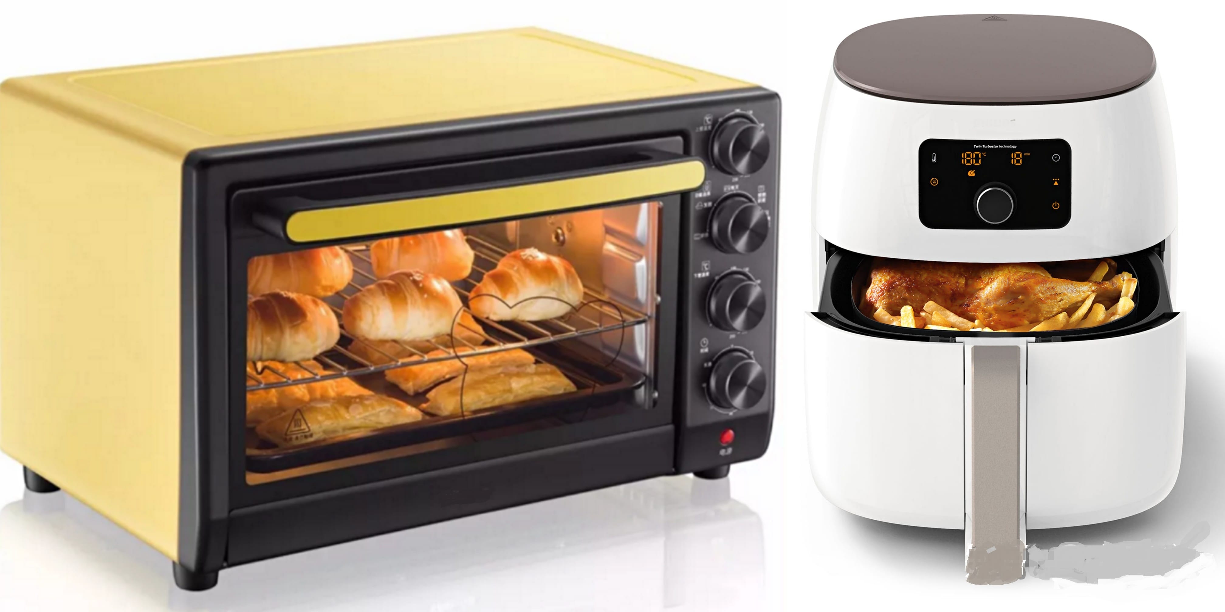 空气炸锅和烤箱哪个更实用哪个更健康一些（空气炸锅和烤箱哪个更适合家用）(图1)
