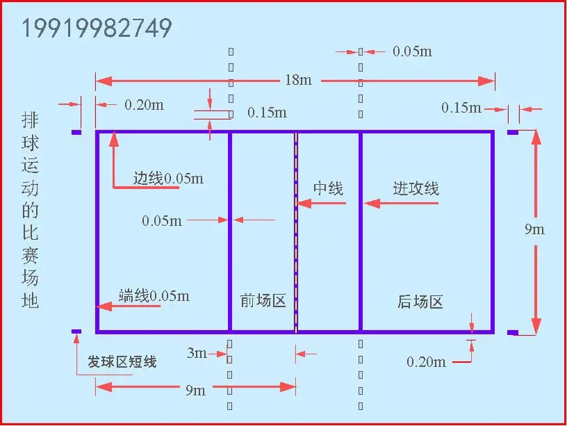 排球场地尺寸多少米(排球场地长宽为多少)(图2) 排球场地尺寸多少米(排球场地长宽为多少)(图2)