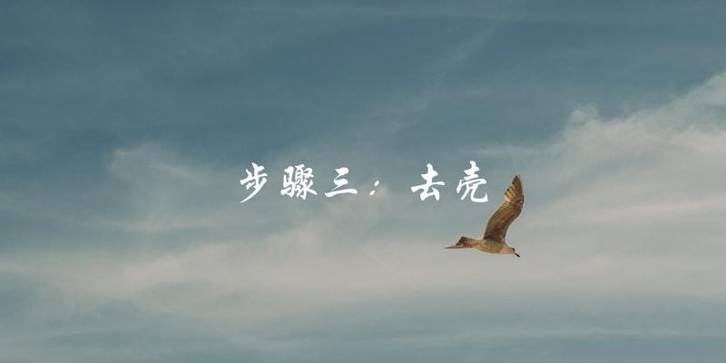 步骤三:去壳 步骤三:去壳