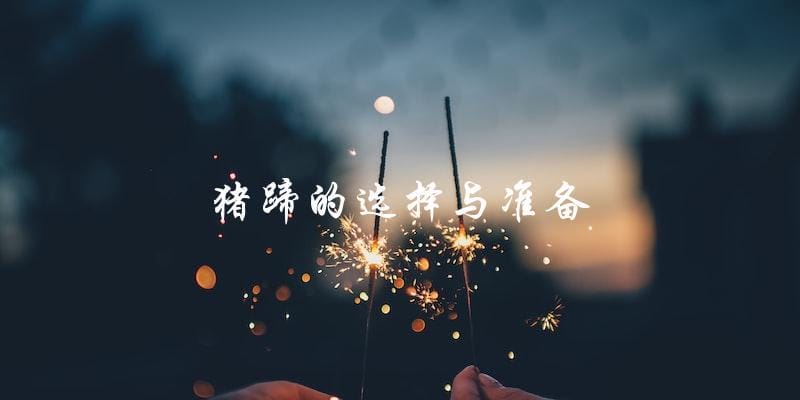 猪蹄的选择与准备