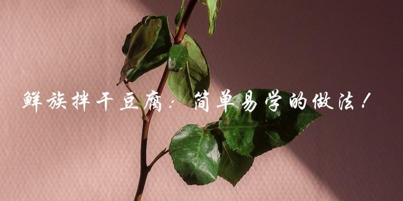 鲜族拌干豆腐:简单易学的做法! 鲜族拌干豆腐:简单易学的做法!