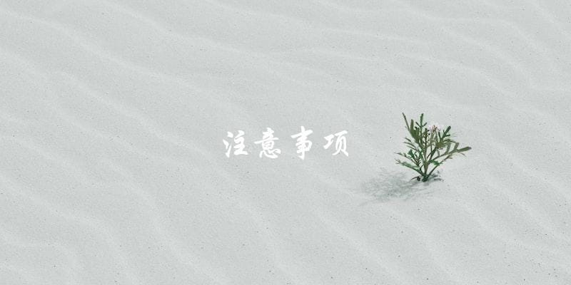 注意事项 注意事项