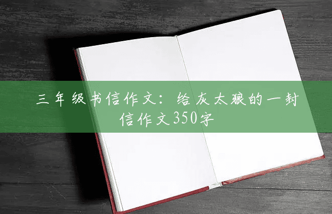 三年级书信作文：给灰太狼的一封信作文350字
