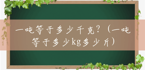 一吨等于多少千克?(一吨等于多少kg多少斤) 一吨等于多少千克?(一吨等于多少kg多少斤)