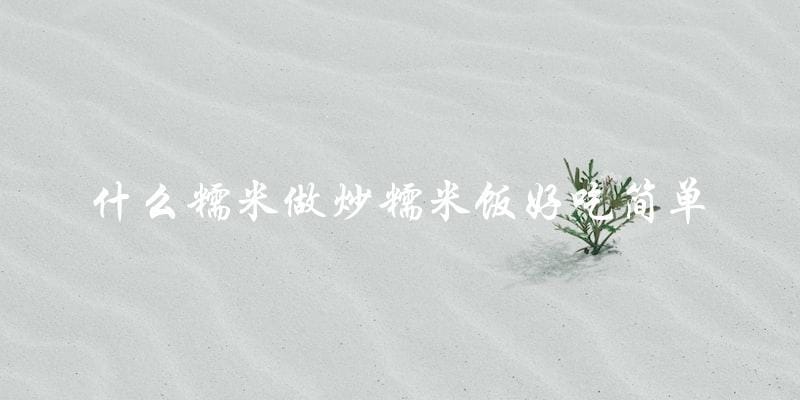 简单易学的炒糯米饭,选用什么糯米最好? 简单易学的炒糯米饭,选用什么糯米最好?