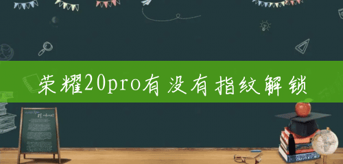 荣耀20pro有没有指纹解锁 荣耀20pro有没有指纹解锁
