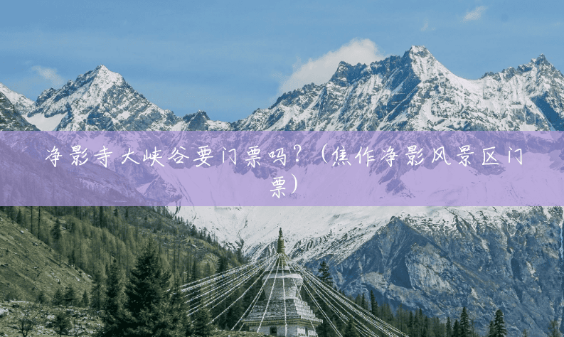 净影寺大峡谷要门票吗?(焦作净影风景区门票) 净影寺大峡谷要门票吗?(焦作净影风景区门票)