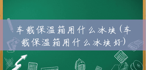 车载保温箱用什么冰块(车载保温箱用什么冰块好)