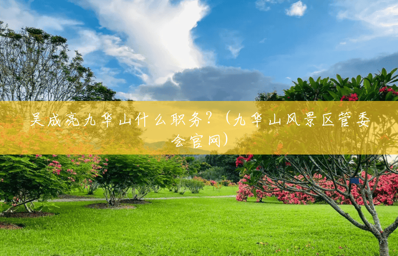 吴成亮九华山什么职务?(九华山风景区管委会官网) 吴成亮九华山什么职务?(九华山风景区管委会官网)