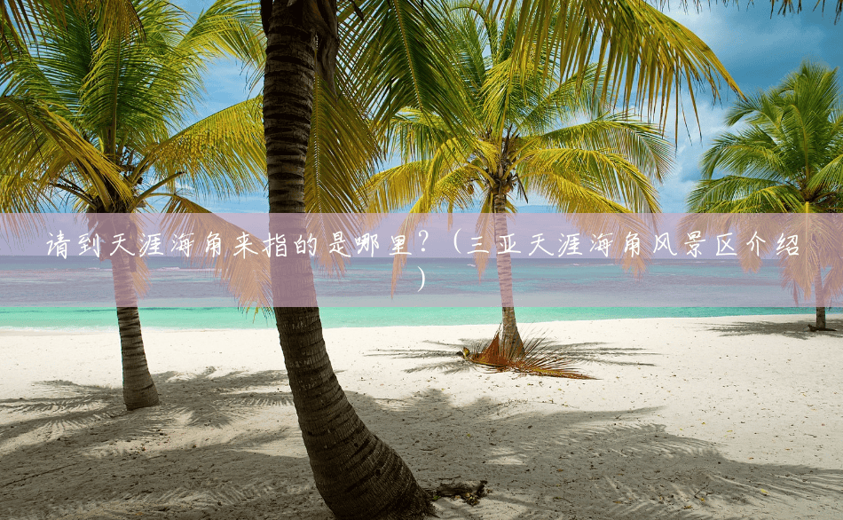 请到天涯海角来指的是哪里?(三亚天涯海角风景区介绍) 请到天涯海角来指的是哪里?(三亚天涯海角风景区介绍)