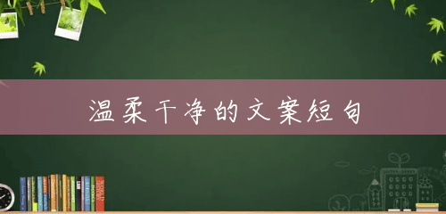 温柔干净的文案短句 温柔干净的文案短句