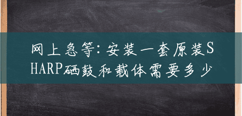 网上急等:安装一套原装SHARP硒鼓和载体需要多少钱啊?(sharpar3020d) 网上急等:安装一套原装SHARP硒鼓和载体需要多少钱啊?(sharpar3020d)