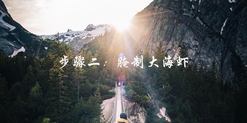 步骤二：腌制大海虾