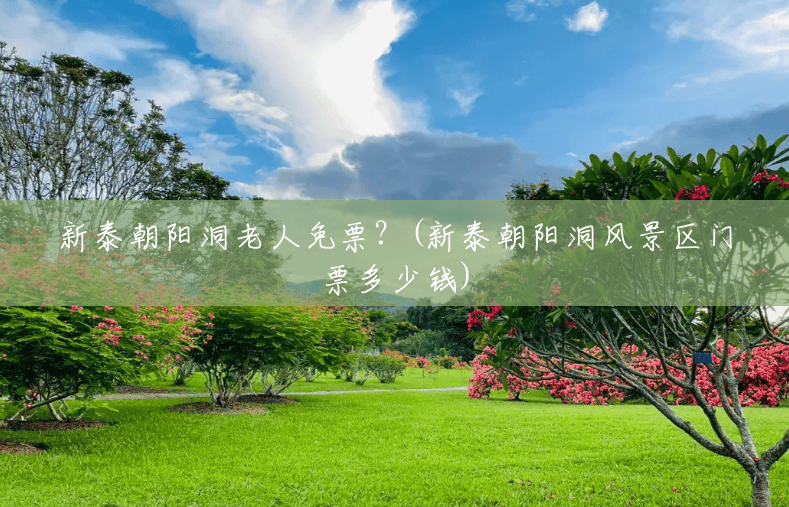 新泰朝阳洞老人免票?(新泰朝阳洞风景区门票多少钱) 新泰朝阳洞老人免票?(新泰朝阳洞风景区门票多少钱)