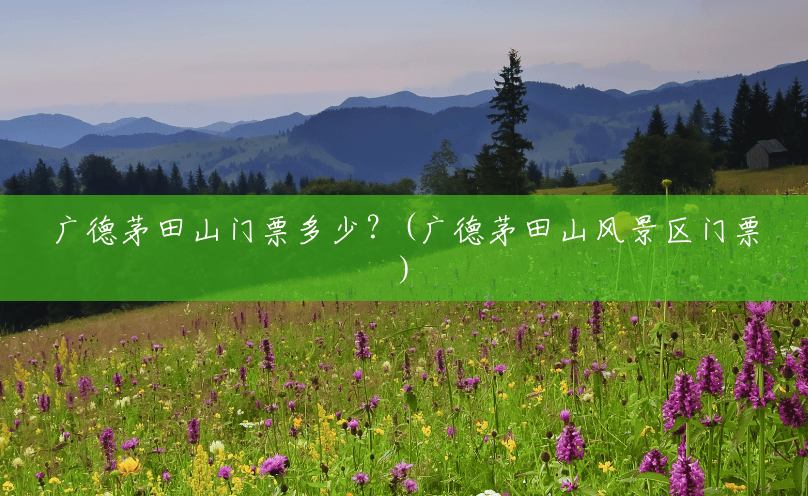 广德茅田山门票多少?(广德茅田山风景区门票) 广德茅田山门票多少?(广德茅田山风景区门票)