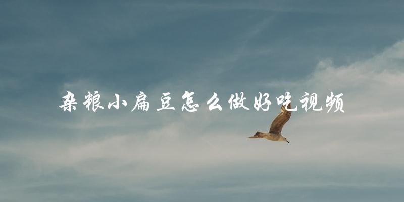 视频教你如何做出美味的杂粮小扁豆！