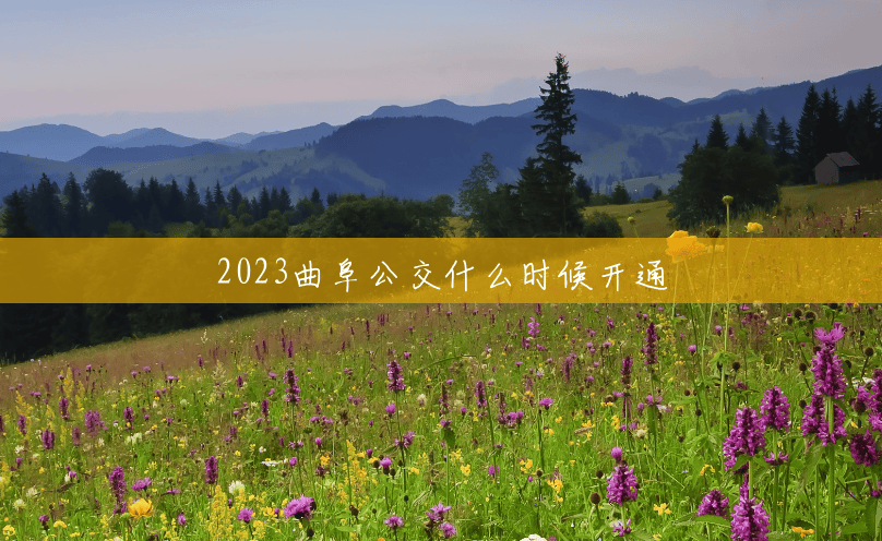 2023曲阜公交什么时候开通 2023曲阜公交什么时候开通