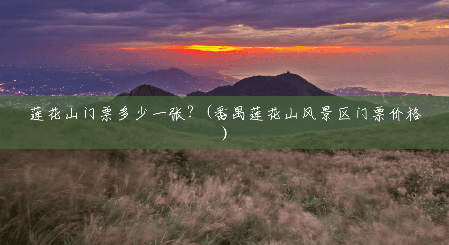 莲花山门票多少一张？(番禺莲花山风景区门票价格)