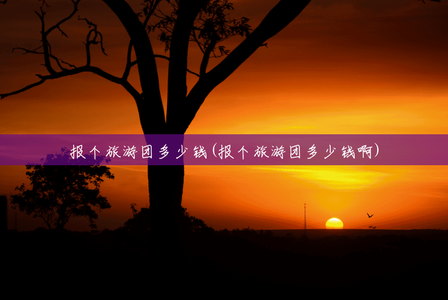 报个旅游团多少钱(报个旅游团多少钱啊) 报个旅游团多少钱(报个旅游团多少钱啊)