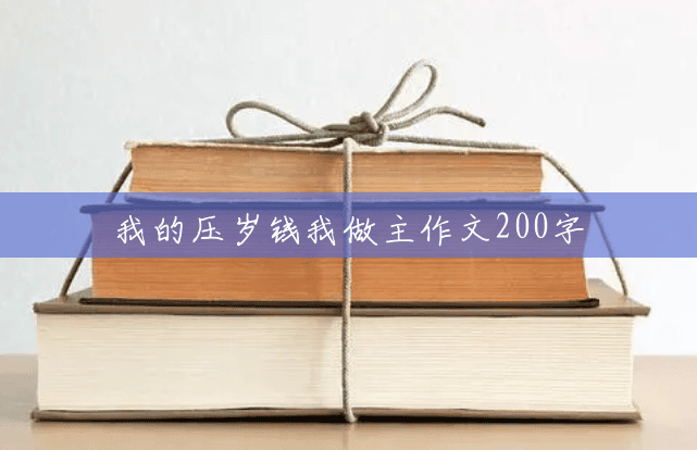 我的压岁钱我做主作文200字 我的压岁钱我做主作文200字