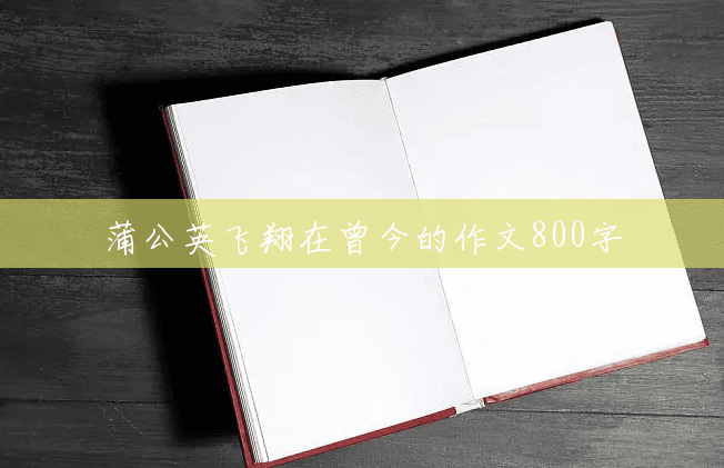 蒲公英飞翔在曾今的作文800字 蒲公英飞翔在曾今的作文800字