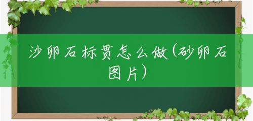 沙卵石标贯怎么做(砂卵石图片) 沙卵石标贯怎么做(砂卵石图片)