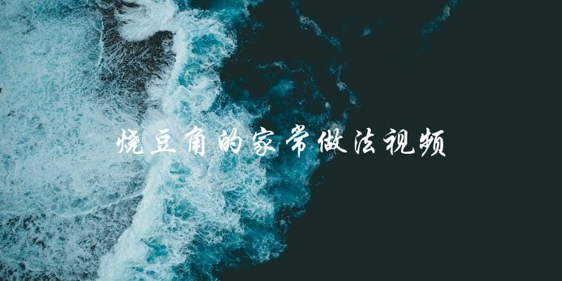 学习烧豆角的家常做法视频，轻松掌握美味技巧！