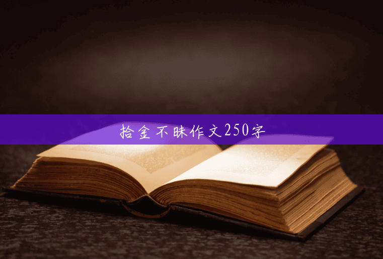 拾金不昧作文250字 拾金不昧作文250字