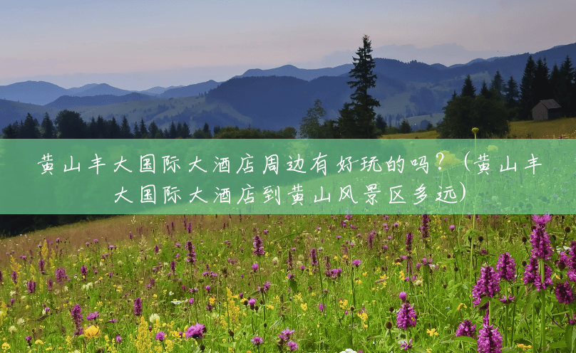黄山丰大国际大酒店周边有好玩的吗?(黄山丰大国际大酒店到黄山风景区多远) 黄山丰大国际大酒店周边有好玩的吗?(黄山丰大国际大酒店到黄山风景区多远)