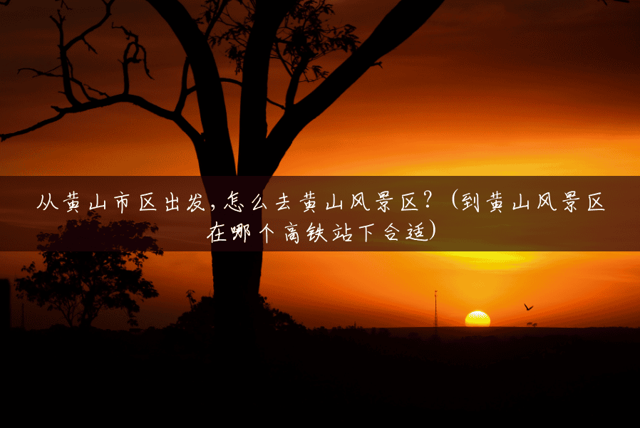从黄山市区出发,怎么去黄山风景区?(到黄山风景区在哪个高铁站下合适) 从黄山市区出发,怎么去黄山风景区?(到黄山风景区在哪个高铁站下合适)