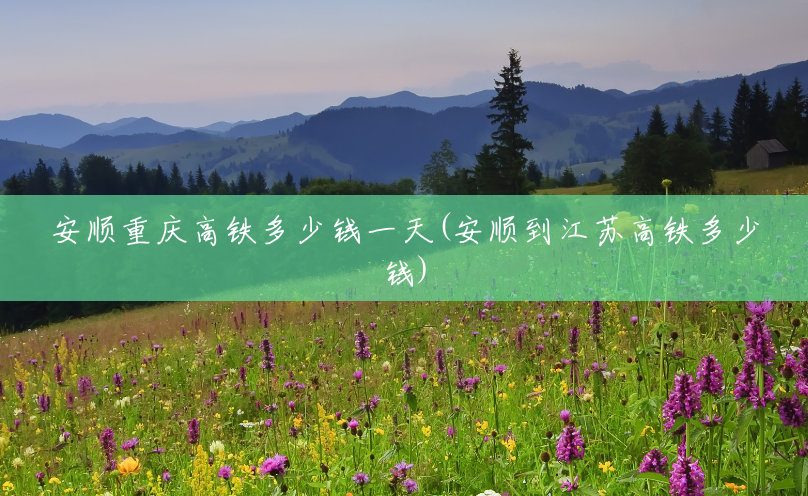 安顺重庆高铁多少钱一天(安顺到江苏高铁多少钱) 安顺重庆高铁多少钱一天(安顺到江苏高铁多少钱)