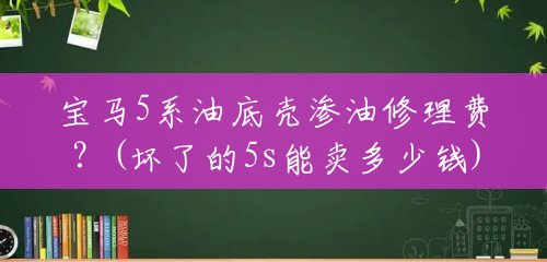 宝马5系油底壳渗油修理费？(坏了的5s能卖多少钱)