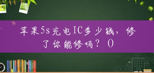 苹果5s充电IC多少钱,修了你能修吗?() 苹果5s充电IC多少钱,修了你能修吗?()