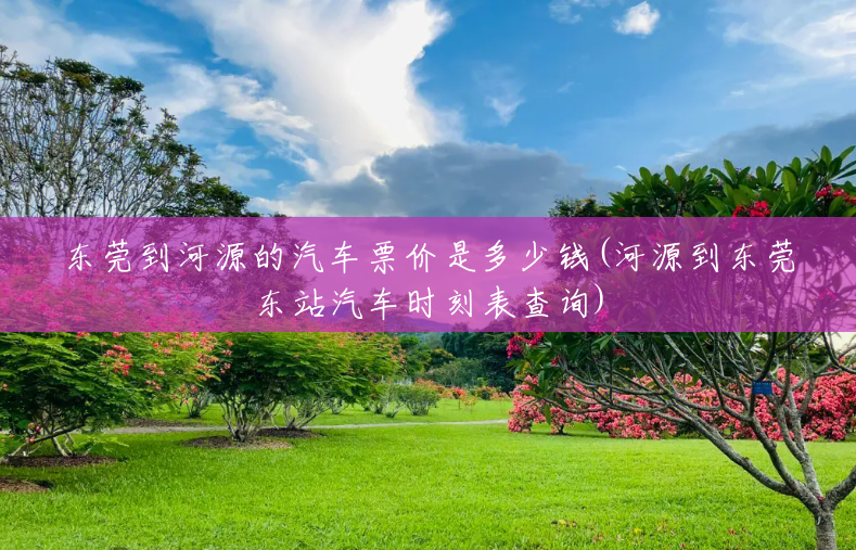东莞到河源的汽车票价是多少钱(河源到东莞东站汽车时刻表查询) 东莞到河源的汽车票价是多少钱(河源到东莞东站汽车时刻表查询)