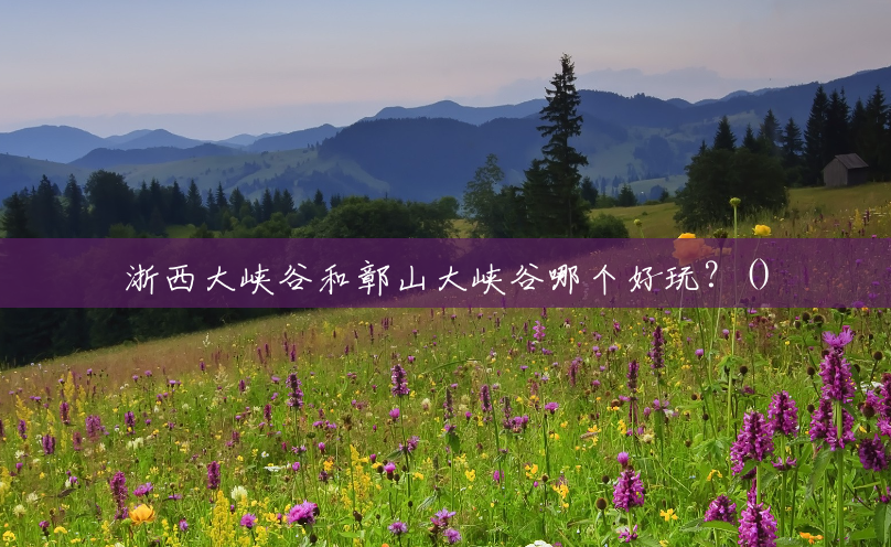 浙西大峡谷和鄣山大峡谷哪个好玩?() 浙西大峡谷和鄣山大峡谷哪个好玩?()