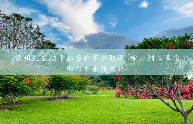 徐州到安顺飞机票价多少时间(徐州到三亚飞机几个小时到达) 徐州到安顺飞机票价多少时间(徐州到三亚飞机几个小时到达)