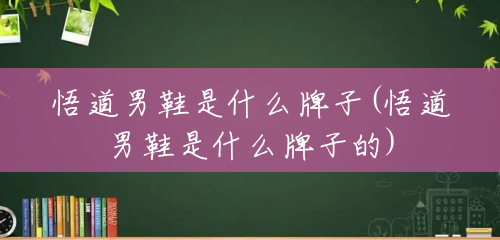 悟道男鞋是什么牌子(悟道男鞋是什么牌子的) 悟道男鞋是什么牌子(悟道男鞋是什么牌子的)