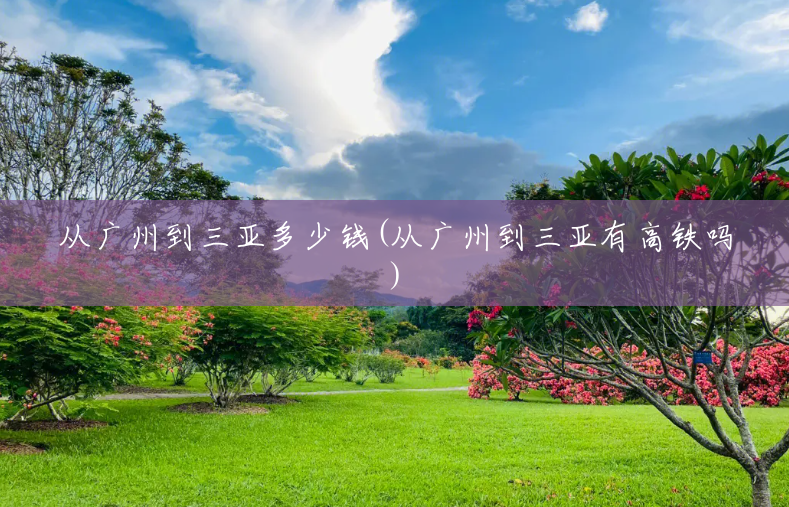 从广州到三亚多少钱(从广州到三亚有高铁吗)