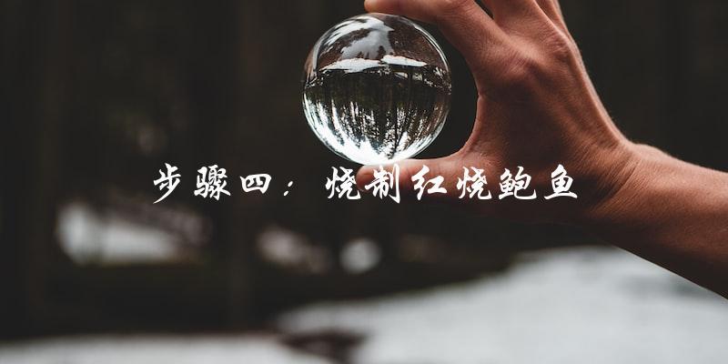 步骤四：烧制红烧鲍鱼