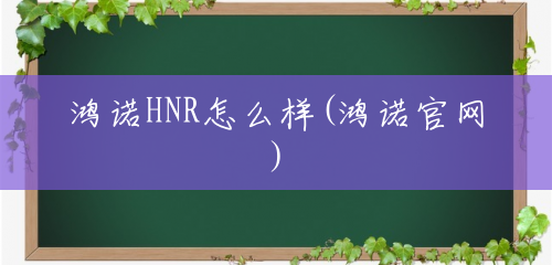 鸿诺HNR怎么样(鸿诺官网) 鸿诺HNR怎么样(鸿诺官网)