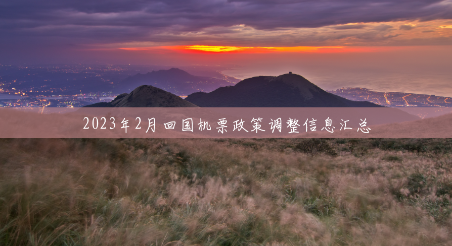 2023年2月回国机票政策调整信息汇总 2023年2月回国机票政策调整信息汇总