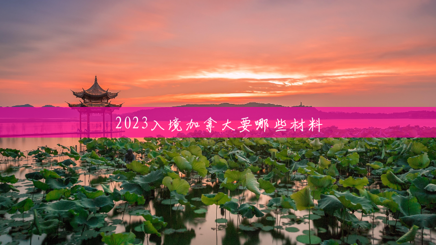2023入境加拿大要哪些材料 2023入境加拿大要哪些材料