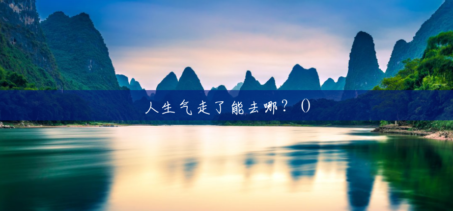 人生气走了能去哪?() 人生气走了能去哪?()