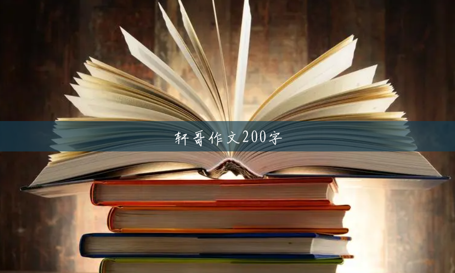 轩哥作文200字 轩哥作文200字