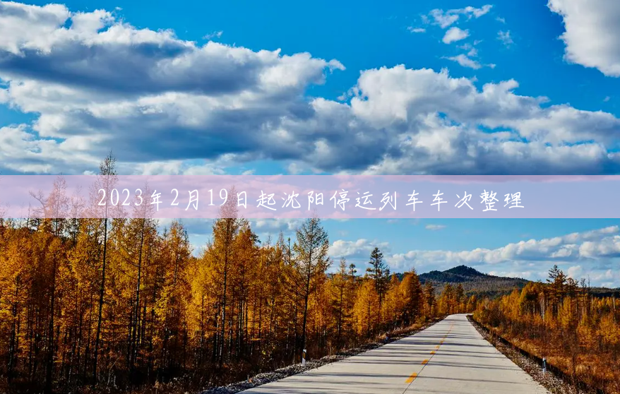 2023年2月19日起沈阳停运列车车次整理 2023年2月19日起沈阳停运列车车次整理