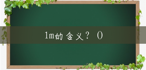 1m的含义?() 1m的含义?()