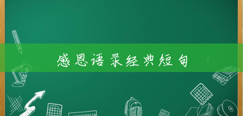感恩语录经典短句