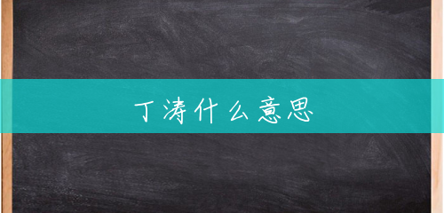 丁涛什么意思 丁涛什么意思